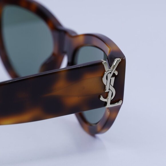 ?️ New Saint Laurent SL M94 RIM 001 Sunglasses - Havana Frame, Green Lenses main image 10